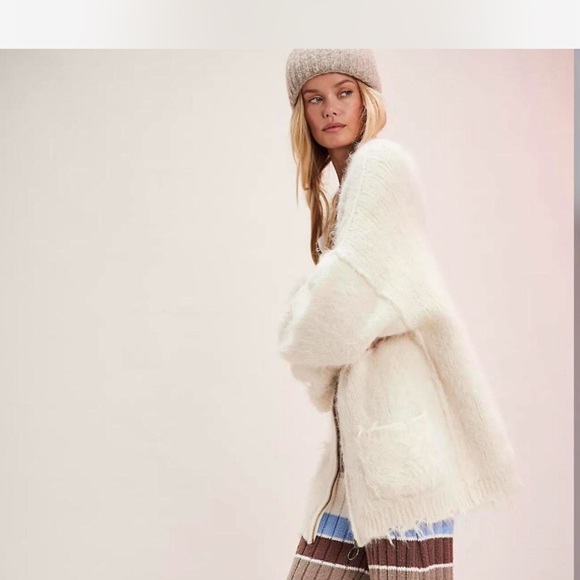 Free People Multicolor Fuzzy Cardigan - Picture 6 of 7